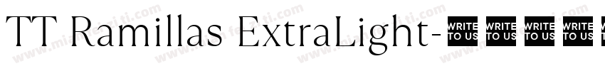 TT Ramillas ExtraLight字体转换